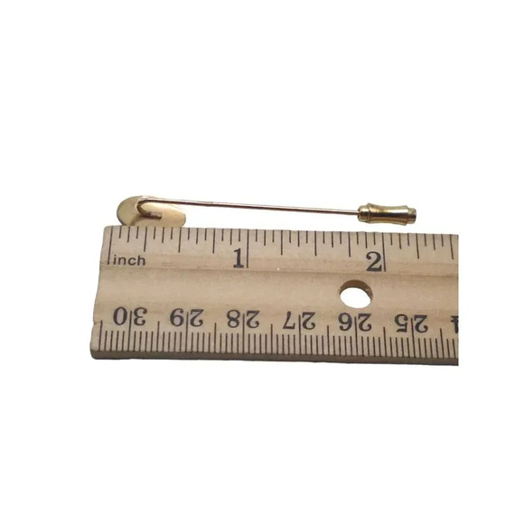 Krementz Oval Shape Stick Pin Engravable Gold Tone Vintage - Picture 5 of 5